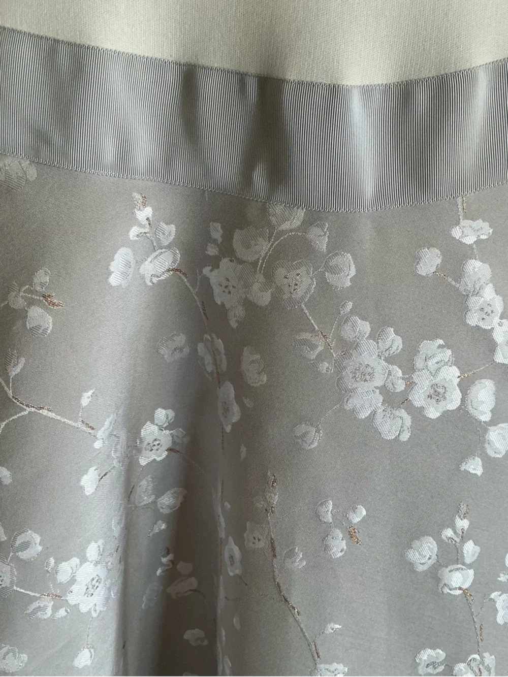 Ted Baker Ivory Long Sleeve Floral A-Line Dress - Picture 3 of 8